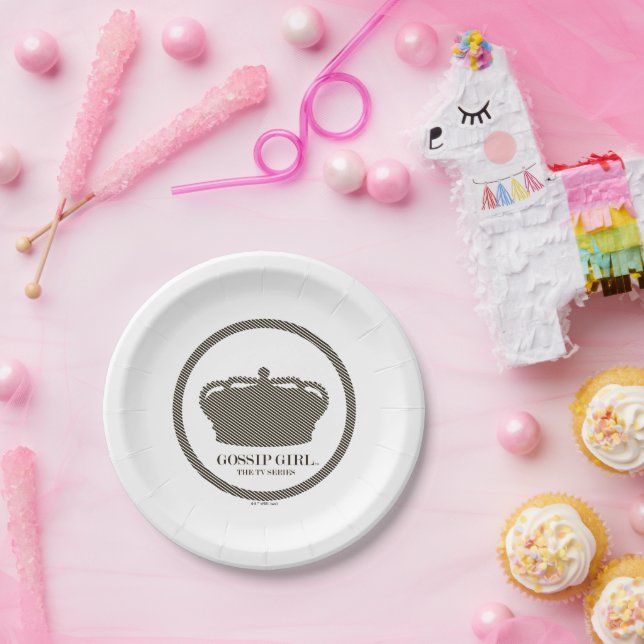 Gossip Girl TV Series Crown Icon Paper Plate (Party)