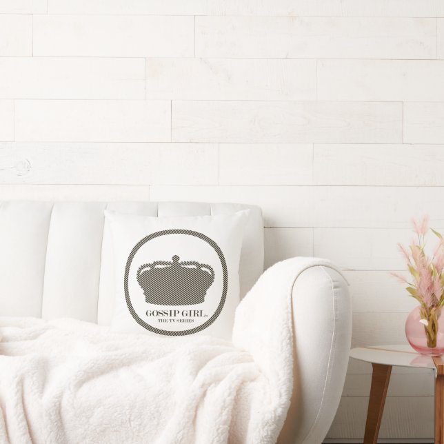 Gossip Girl TV Series Crown Icon Throw Pillow (Couch)