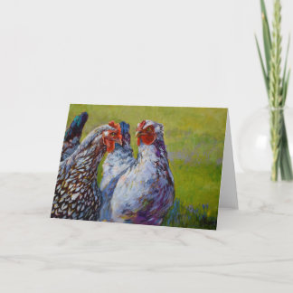 Gossip Hour Chicken Girlfriends Card blank inside
