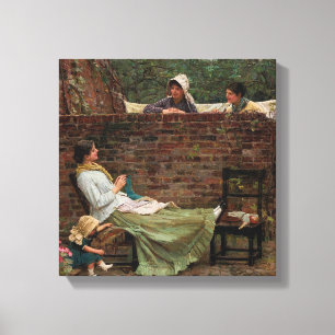 Gossip - John William Waterhouse Canvas Print