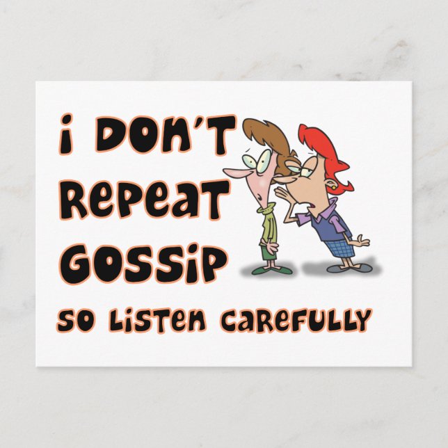 Gossip Postcard (Front)