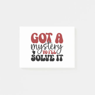 Got a mystery yo i'll solve it post-it notes