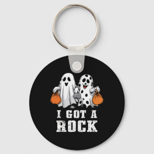 Got A Rock Ghost Halloween Spooky Trick Treat Scar Keychain