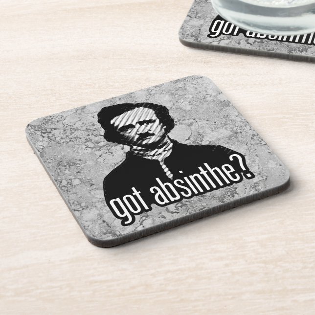 got absinthe? beverage coaster (Left Side)