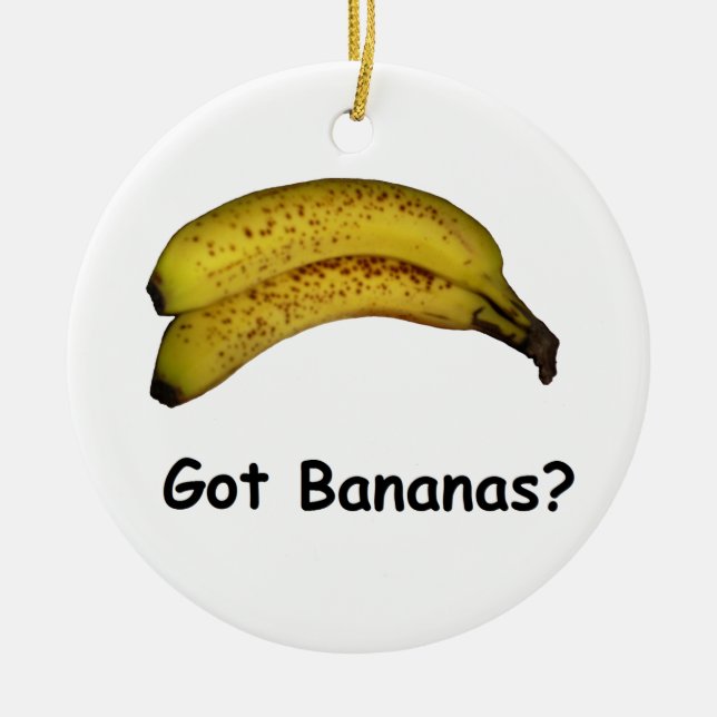 Got Bananas Ceramic Ornament (Front)
