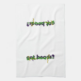 got beads? Mardi Gras Kitchen Towel