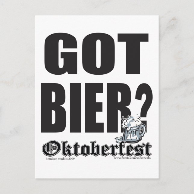 Got Bier - Oktoberfest Postcard (Front)