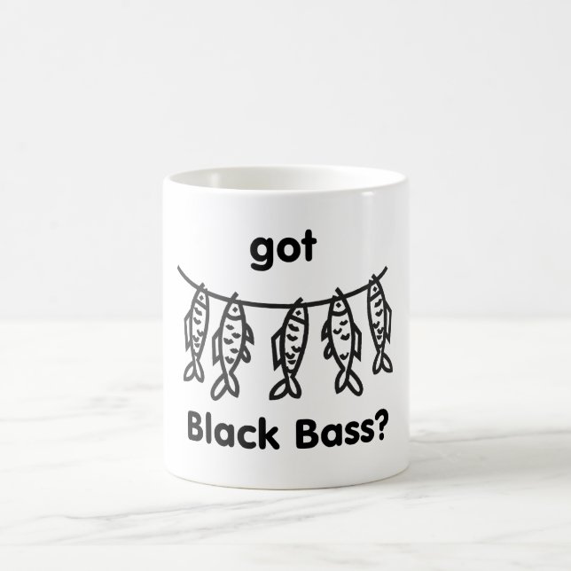got black bass coffee mug (Center)