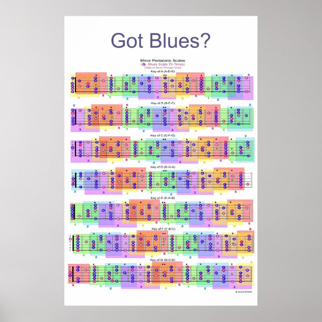 Got Blues? Guitar Scales Poster (Front)