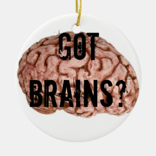 Got Brains? Ceramic Ornament