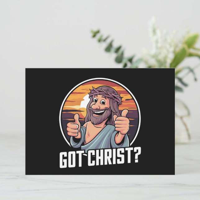 Got Buddy a Christ Christmas Jesus Religious  Holiday Card (Standing Front)