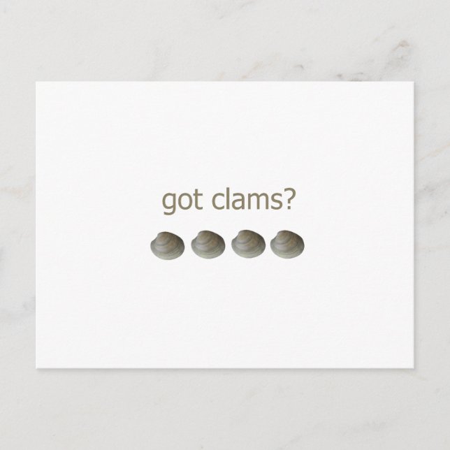 got clams? logo postcard (Front)