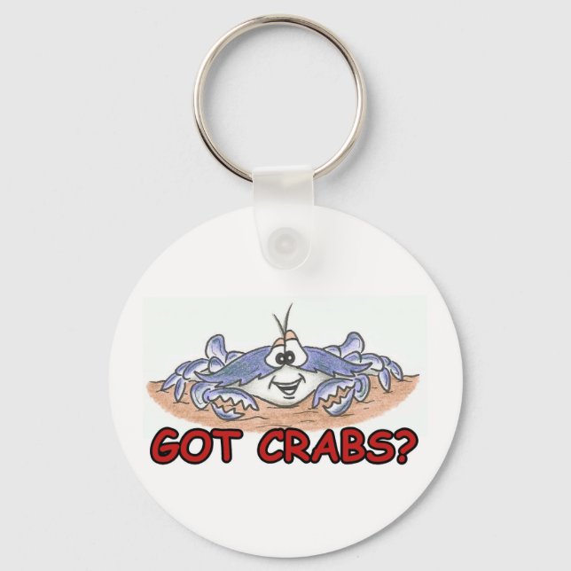 Got Crabs? Keychain (Front)