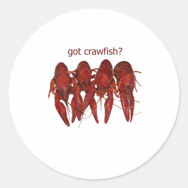 got crawfish? logo classic round sticker (Front)