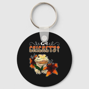 Got Cricket Flowers Cute Bearded Dragon Reptile Lo Keychain