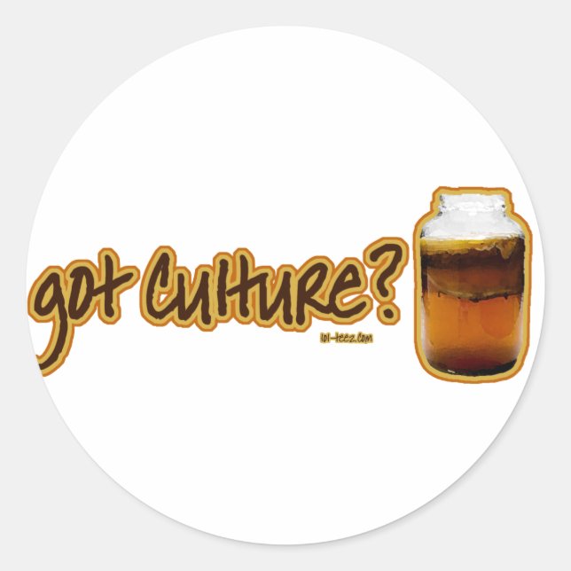 Got Culture? Kombucha Classic Round Sticker (Front)