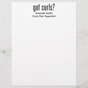 Got Curls? Letterhead