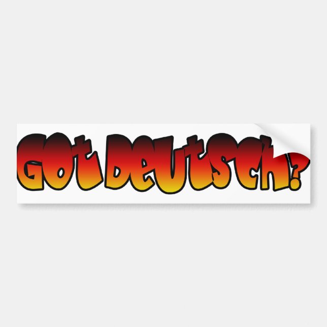 Got Deutsch? Bumper Sticker (Front)
