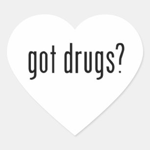 got drugs? heart sticker