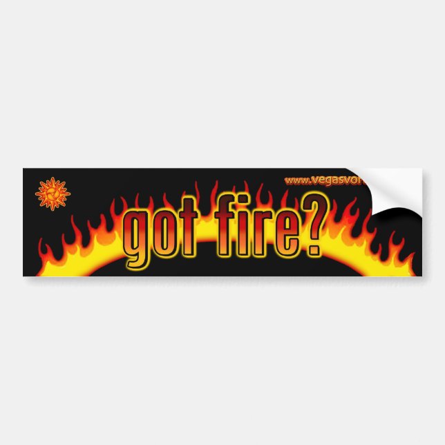 got fire black sticker (Front)
