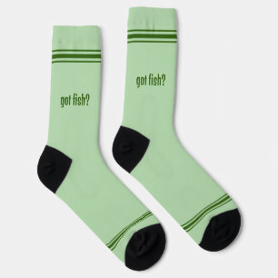 Got fish? Green fish on pale green? Socks