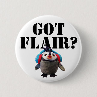 Got Flair ? Cute Penguin 2 Inch Round Button
