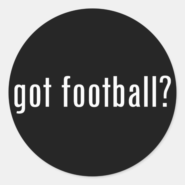 got football? classic round sticker (Front)