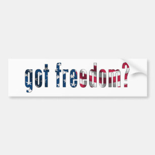 got freedom? bumper sticker