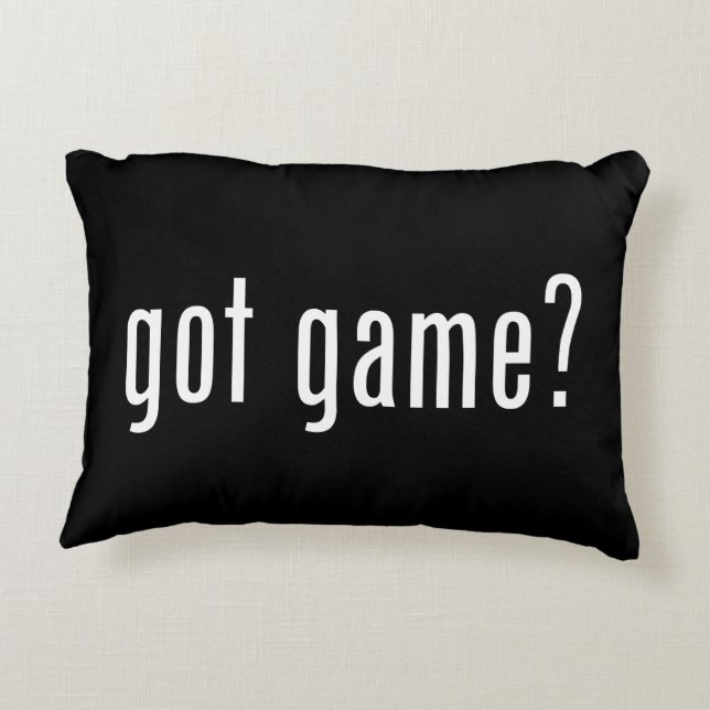 got game? accent pillow (Back)