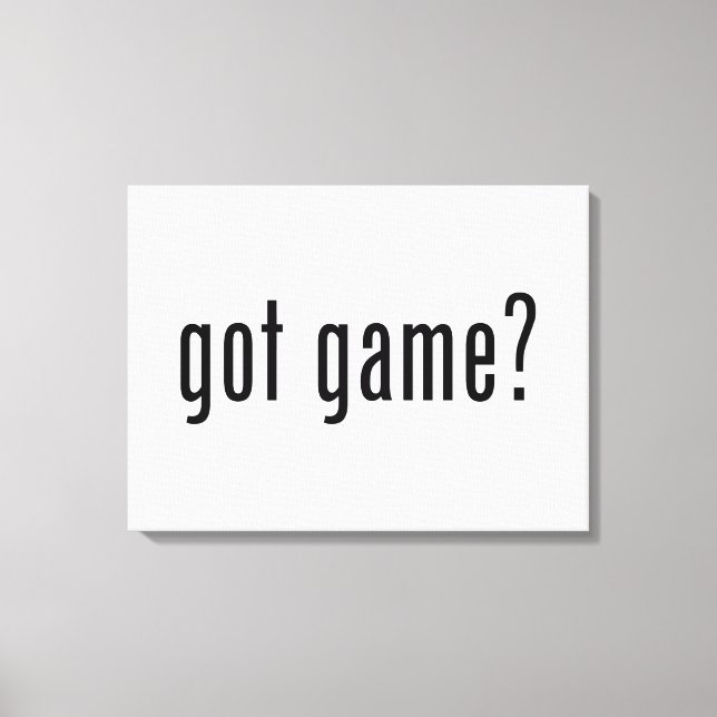 got game? canvas print (Front)
