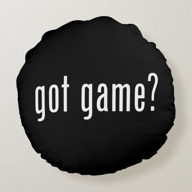 got game? round pillow (Back)