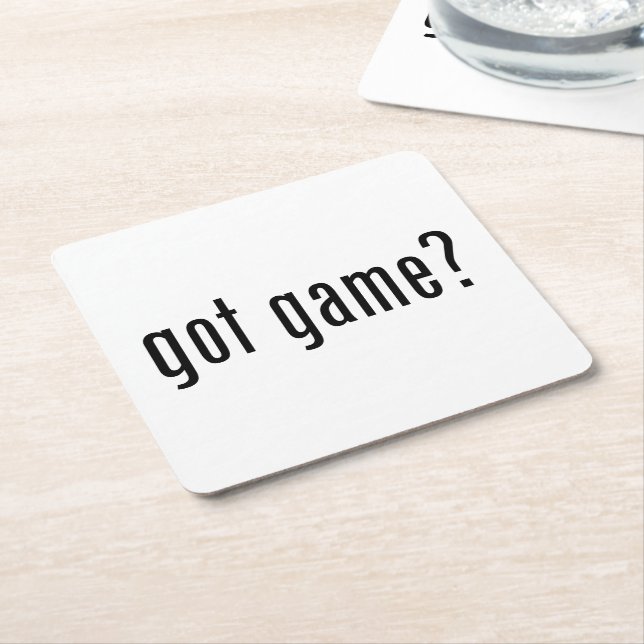 got game? square paper coaster (Angled)