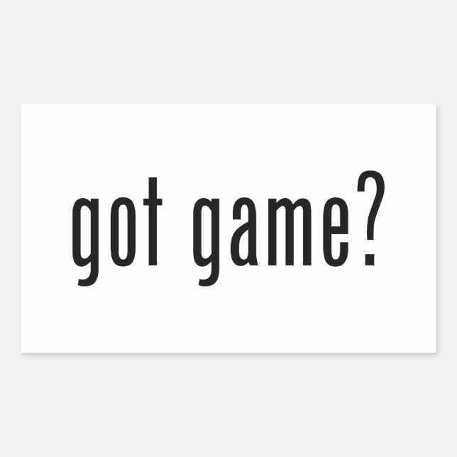 got game? sticker (Front)
