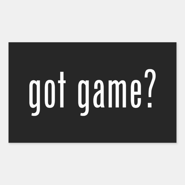got game? sticker (Front)