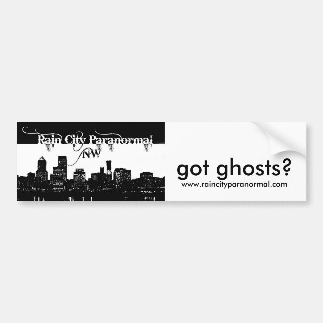 Got Ghosts Cityscape Bumpersticker. Bumper Sticker (Front)