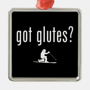 Got Glutes Telemark Skiing Metal Ornament