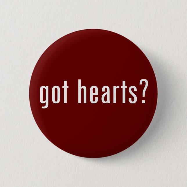 got hearts? 2 inch round button (Front)