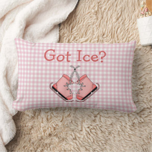 Got Ice?  Pink Figure Skates  Lumbar Pillow