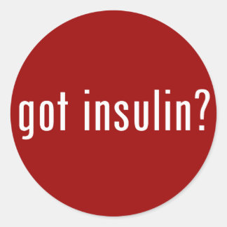 got insulin? classic round sticker