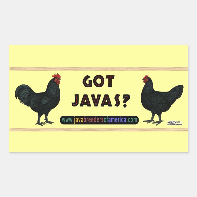Got Javas? Sticker (Front)