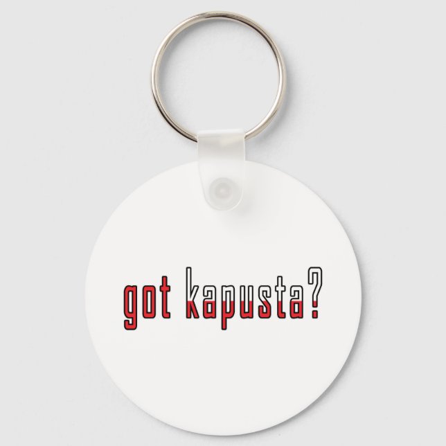 got kapusta? Flag Keychain (Front)