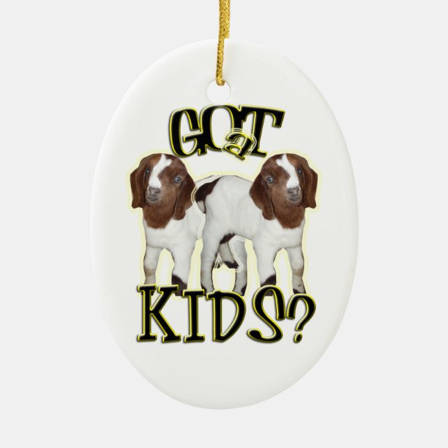 GOT KIDS? CHRISTMAS ORNAMENT - GOAT BABIES BOER (Front)