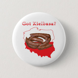 Got Kielbasa Polish Map 2 Inch Round Button