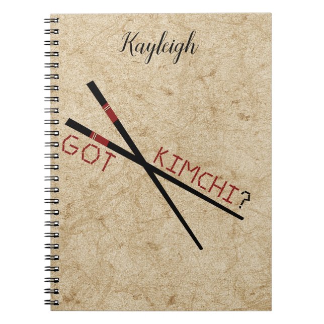 Got Kimchi? Personalized Chopsticks Notebook (Front)