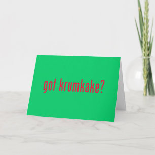 got krumkake? green greeting card