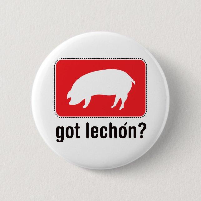 Got Lechon - Red 2 Inch Round Button (Front)
