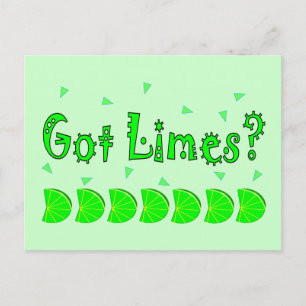 Got Limes Confetti, Lime Lovers Shirts & Gifts Postcard