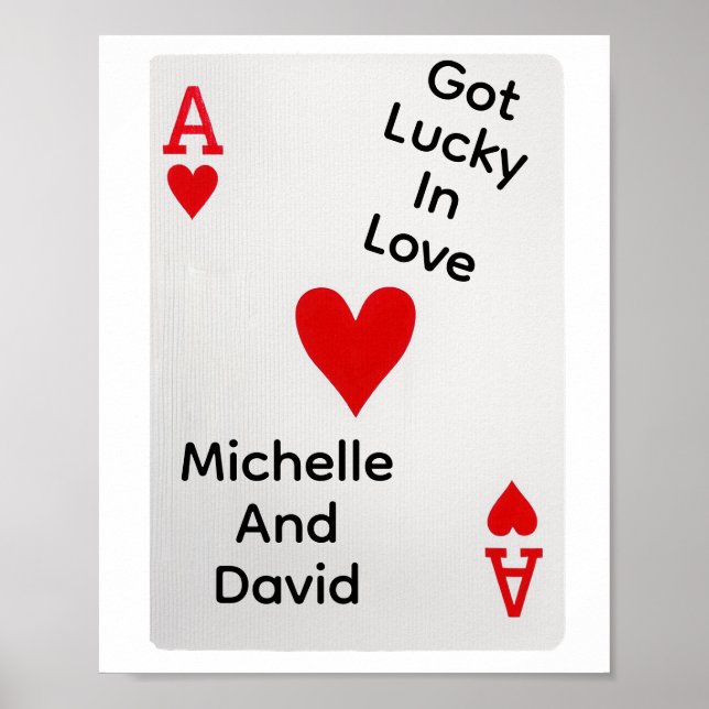 Got lucky in love  - personalize poster (Front)