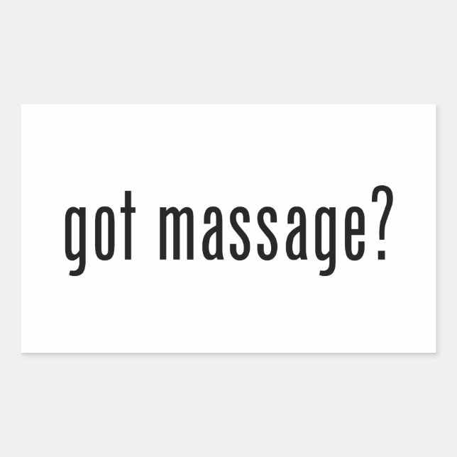 Got Massage? Sticker (Front)