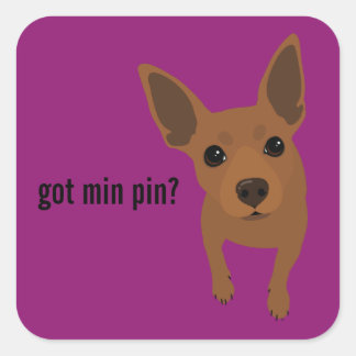 Got Min Pin? Miniature Pinscher (Red) Sticker